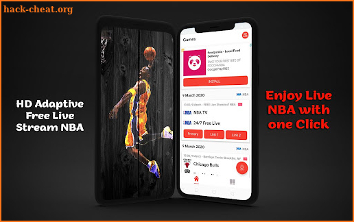 NBA live streaming HD screenshot