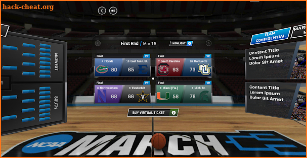 NCAA March Madness Live VR screenshot