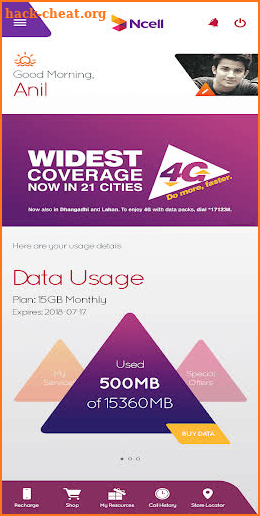 Ncell App - Free SMS, Buy Data Packs, Recharge screenshot