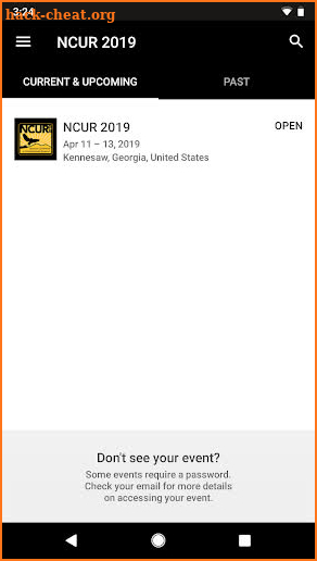 NCUR 2019 screenshot