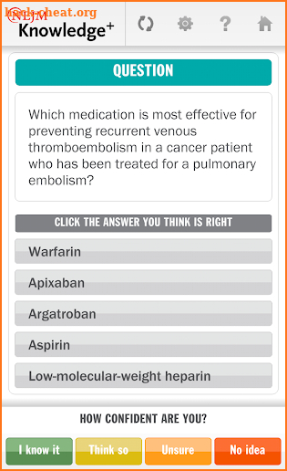 NEJM Knowledge+ IM Review screenshot