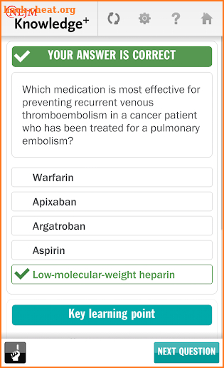 NEJM Knowledge+ IM Review screenshot