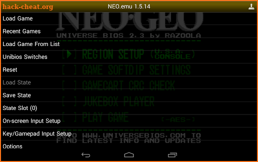 NEO.emu screenshot