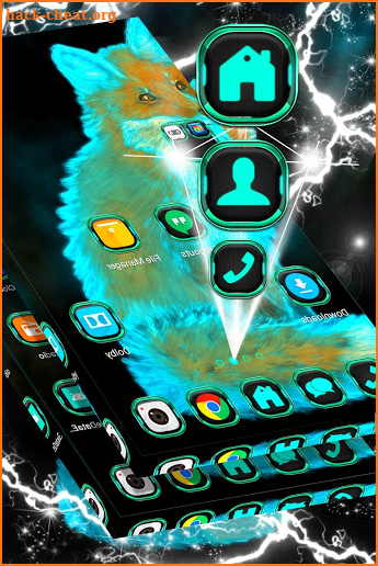 Neon Arctic Fox Launcher screenshot