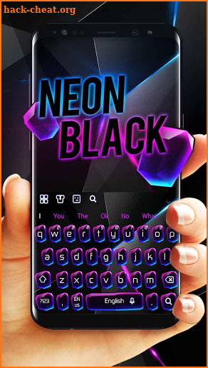 Neon Black Crystal Keyboard screenshot