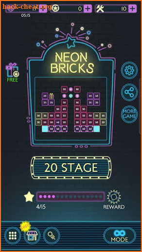 Neon bricks screenshot