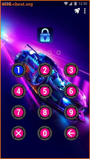 Neon Car - App Lock Master Theme screenshot