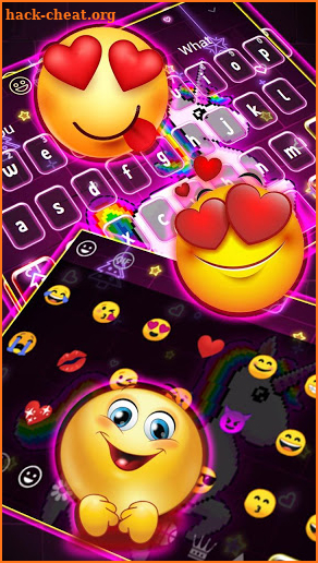 Neon Cartoon Rainbow Unicorn Keyboard screenshot