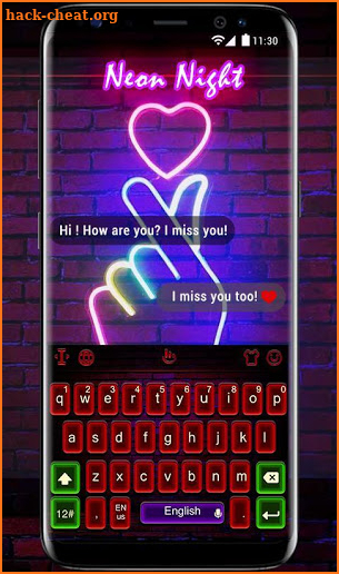Neon Club Keyboard Theme screenshot
