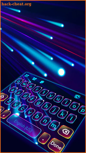 Neon Color Flash Keyboard Background screenshot