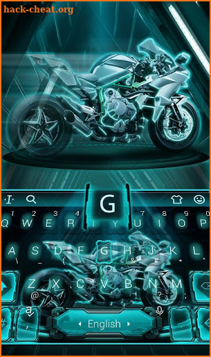 Neon Color Motorcycle Keyboard Theme screenshot