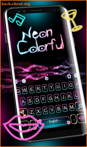 Neon Colorful Keyboard Theme screenshot