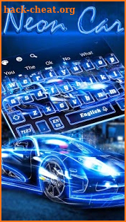 Neon Cool Car Keyboard Theme screenshot