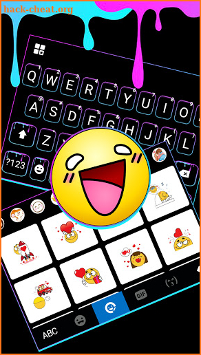 Neon Drips Keyboard Background screenshot