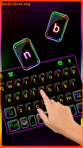 Neon Flash Keyboard Theme screenshot