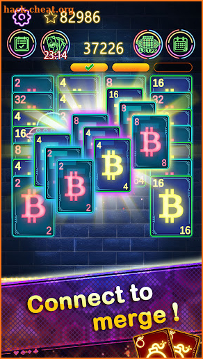 Neon Fun Card - Merge 2048 screenshot