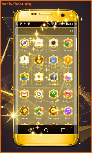 Neon Gold Launcher Theme screenshot