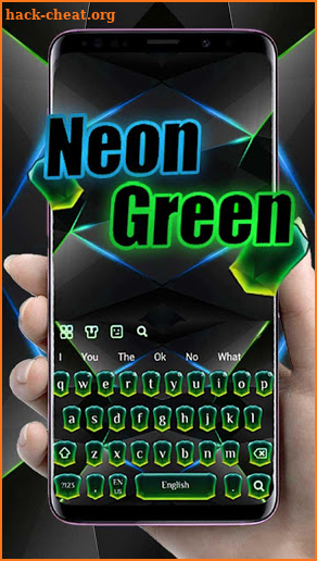 Neon Green Crystal Keyboard screenshot