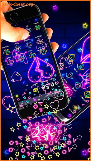 Neon Heart Gravity Theme💖✨ screenshot