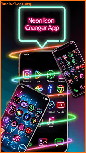 Neon Icon Changer App - Glow App Icon Design screenshot