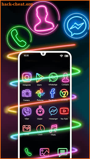 Neon Icon Changer App - Glow App Icon Design screenshot