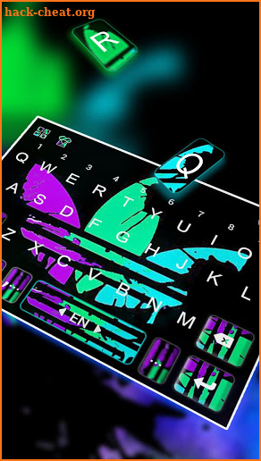 Neon Ink Graffiti Sports Keyboard Theme screenshot