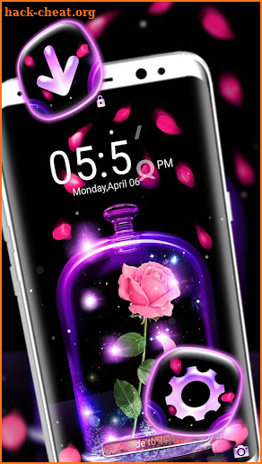 Neon Jar Rose Launcher Theme screenshot