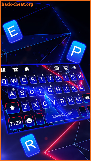 Neon Laser Lights Keyboard Background screenshot