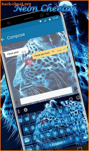 Neon Leopard Keyboard Theme screenshot