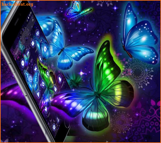 Neon Light Butterfly Color Theme screenshot