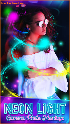 Neon Light Camera Photo Montage screenshot