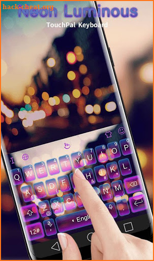 Neon Luminous Keyboard Theme screenshot