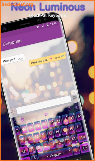 Neon Luminous Keyboard Theme screenshot