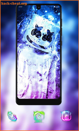 Neon marshmello blue colorful theme screenshot