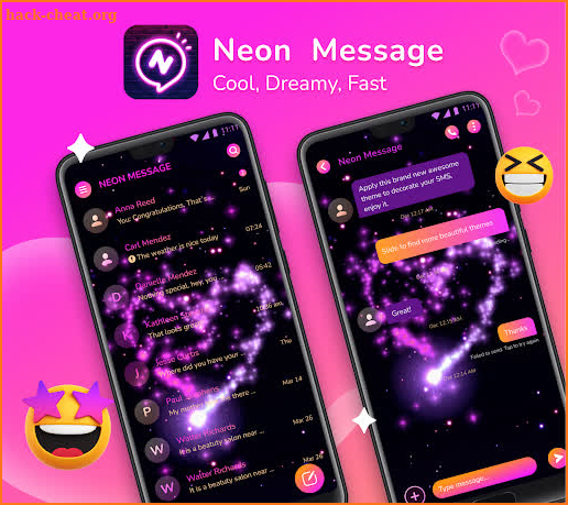 Neon Messages - SMS, Themes screenshot