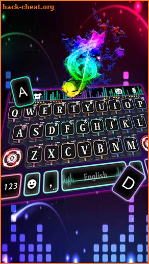 Neon Music Dj 2 Keyboard Theme screenshot