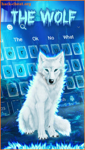 Neon Night Forest Wolf Keyboard Theme screenshot