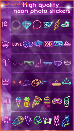 Neon Photo Editor 💜 Light Effects for Pictures screenshot