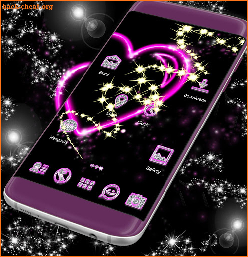 Neon Pink Bling Launcher screenshot