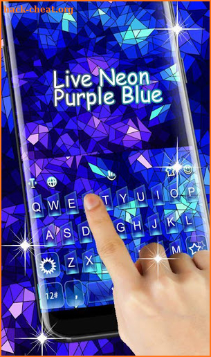 Neon Purple Blue Keyboard Theme screenshot