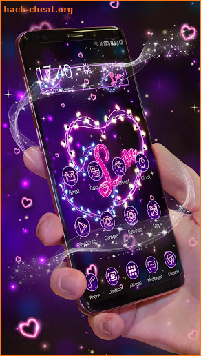 Neon Purple Pink Love Theme screenshot