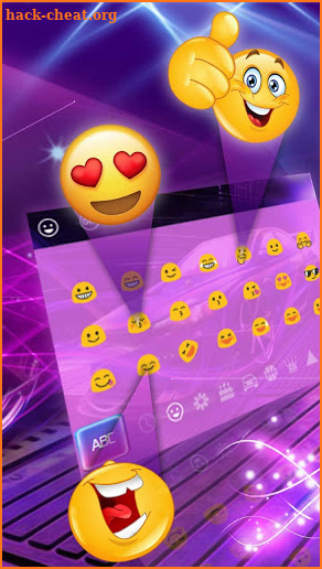 Neon Racing Sports Car Keyboard Theme screenshot