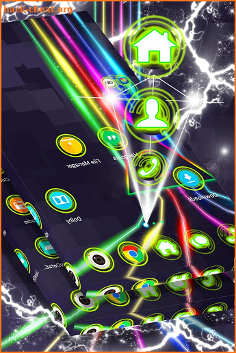 Neon Rainbow Launcher Theme screenshot