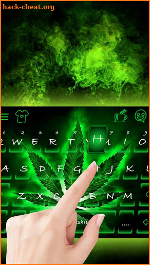 Neon Rasta Weed Keyboard Theme screenshot