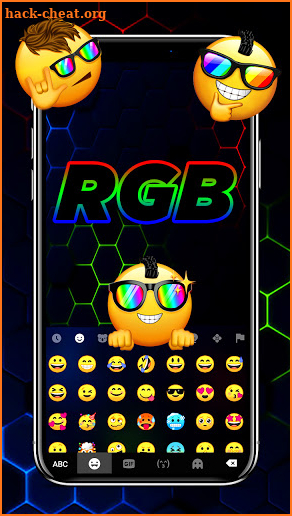 Neon RGB Keyboard Background screenshot