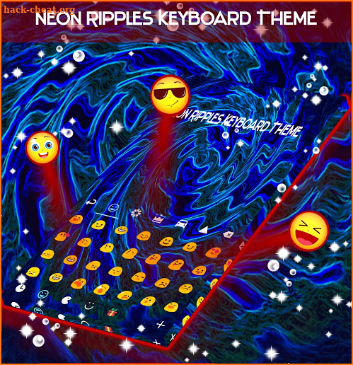 Neon Ripples Keyboard Theme screenshot