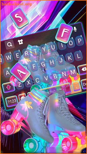 Neon Skates Keyboard Background screenshot