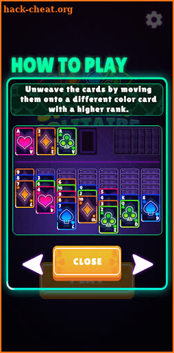 Neon Solitaire screenshot