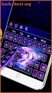 Neon Sports Car Keyboard Theme screenshot