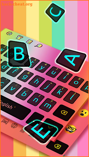 Neon Style Keyboard Theme screenshot